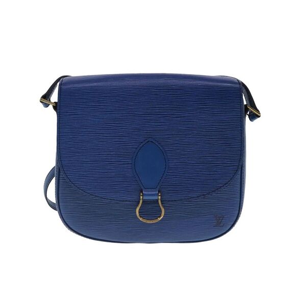 Pre Loved Louis Vuitton Epi Leather SaintGermain Shoulder Bag Women Blue - Picture 2 of 8